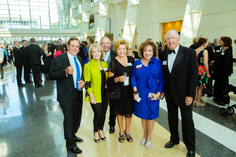 Bob Grooters, Betsy Hasse, Art Hasse, Sharie Grooters and guests at the Enrichment Dinner